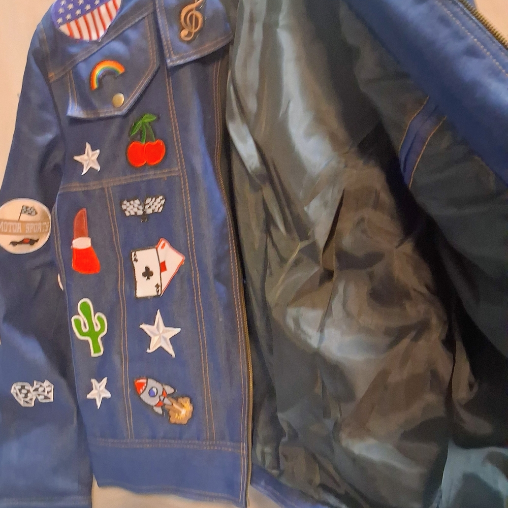 Rocketman Taron Egerton Jacket Elton John Rockstar Blue Denim Jacket Medium - Picture 9 of 11